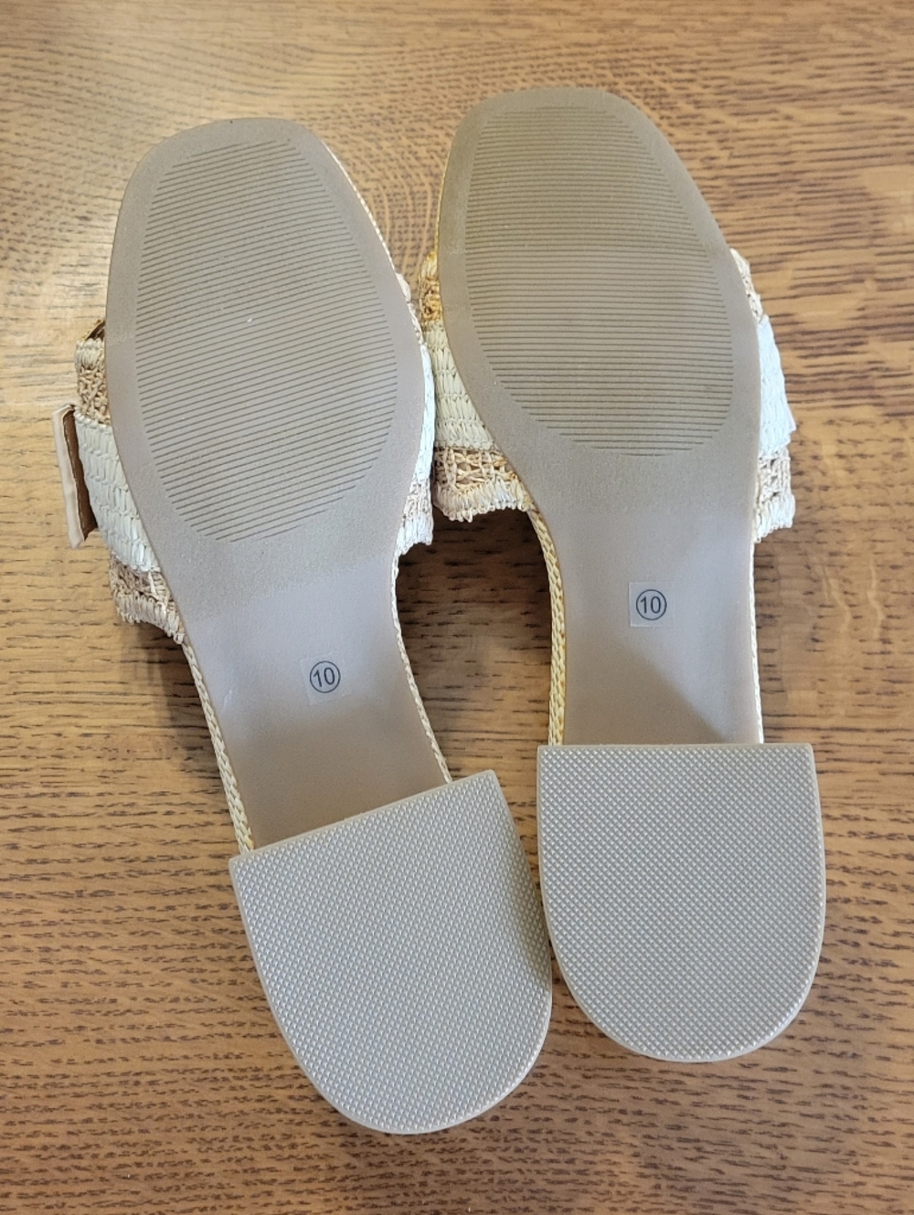 DV Dolce Vita Nillz Buckle Slide Low Block Heel Sandal - natural raffia - Picture 12 of 13